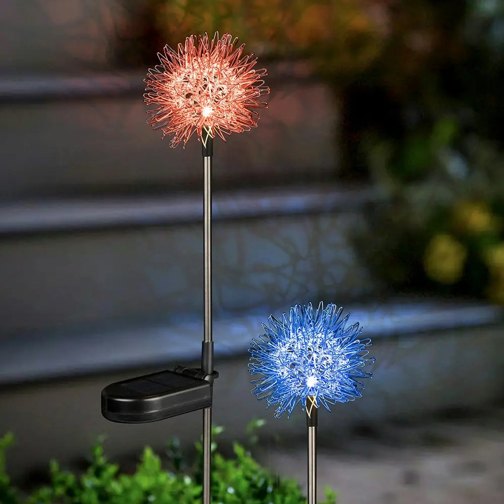 2PK Licht Eco Lighting Solar Dandelion Light Colour Changing Warm WHT LED 70cm