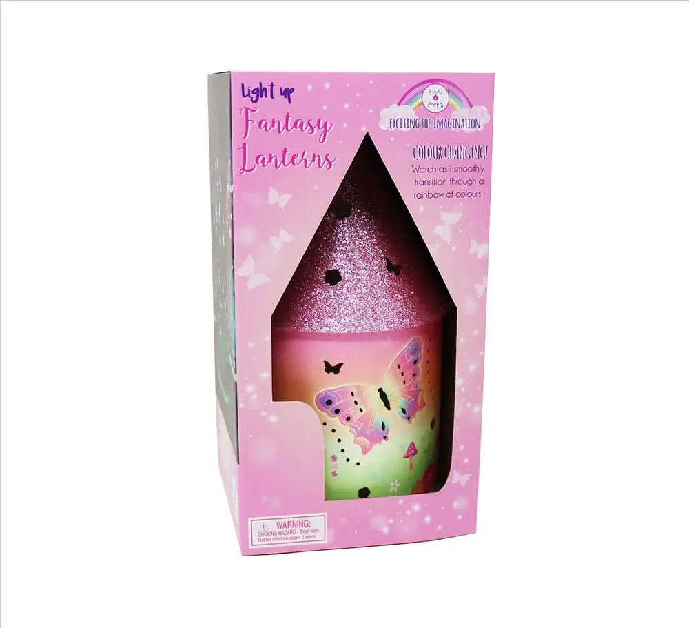 Pink Poppy Rainbow Butterfly Colour Changing Glitter Night Light/Lamp Décor 3y+