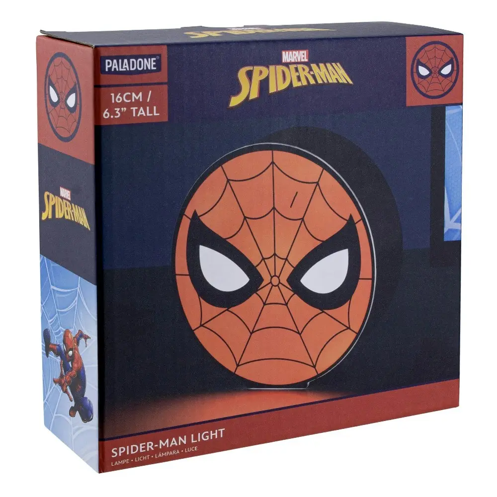 Paladone 16cm Spiderman Box Light Gift Kids/Children Bedside Table Night Lamp