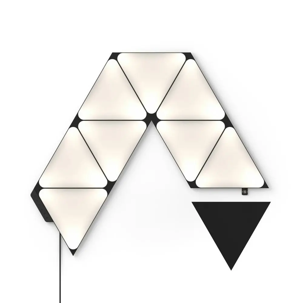 Nanoleaf Shapes Ultra Black Triangles 9 Panels Starter Kit Wall Smart Light