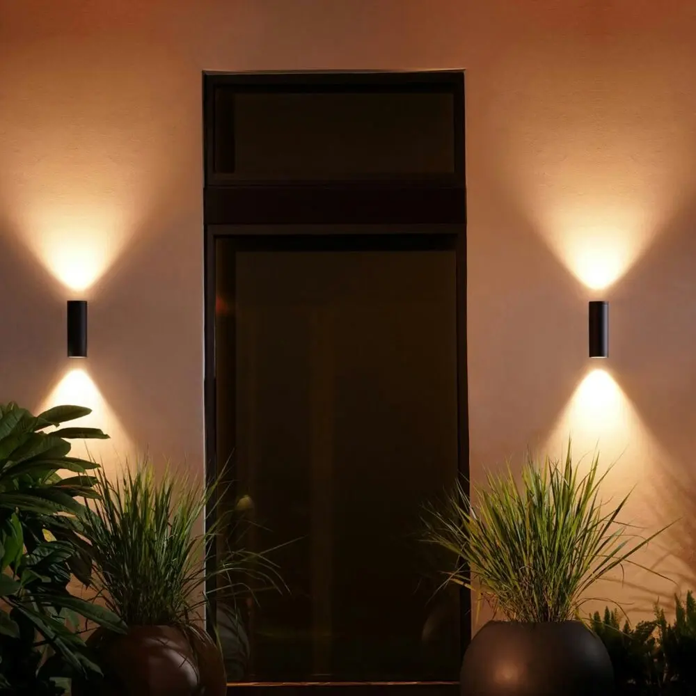 Philips Hue Appear 24cm Outdoor Dimmable Wall Light 8W LED Hallway Lamp Black