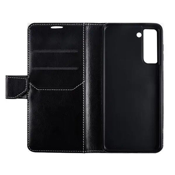 Urban Everyday Folio Wallet Flip Case w/ Card Slot For Samsung Galaxy S21+ Black