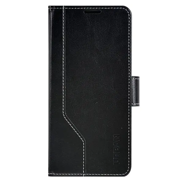 Urban Everyday Wallet Flip Case w/ Card Slot For Samsung Galaxy S21 Ultra Black