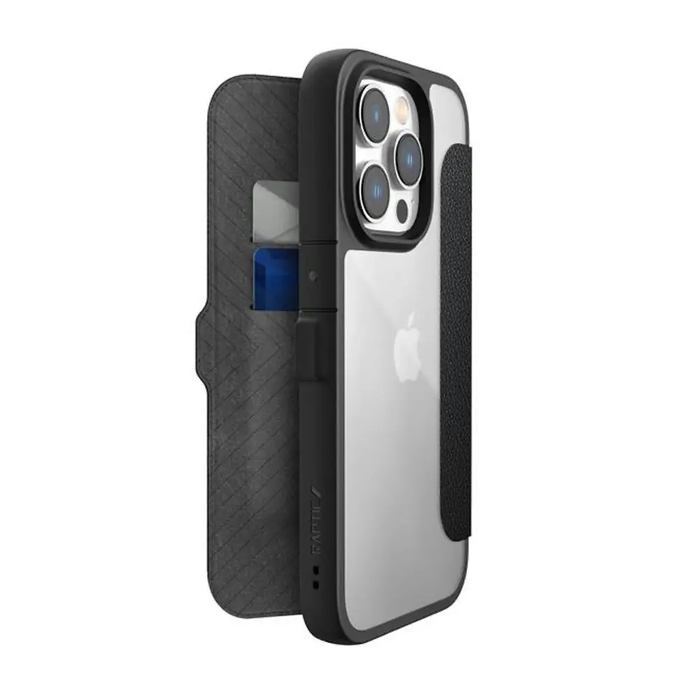 X-Doria Raptic Urban Folio Case Wallet Cover Protection For iPhone 14 Pro Black