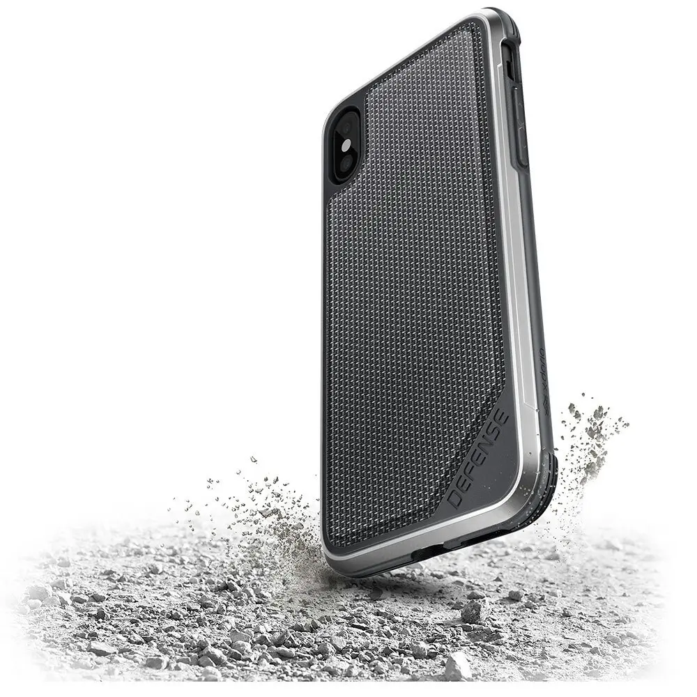 Defense Lux Nylon Phone Case Cover Drop Protection For Apple iPhone X/XS Grey