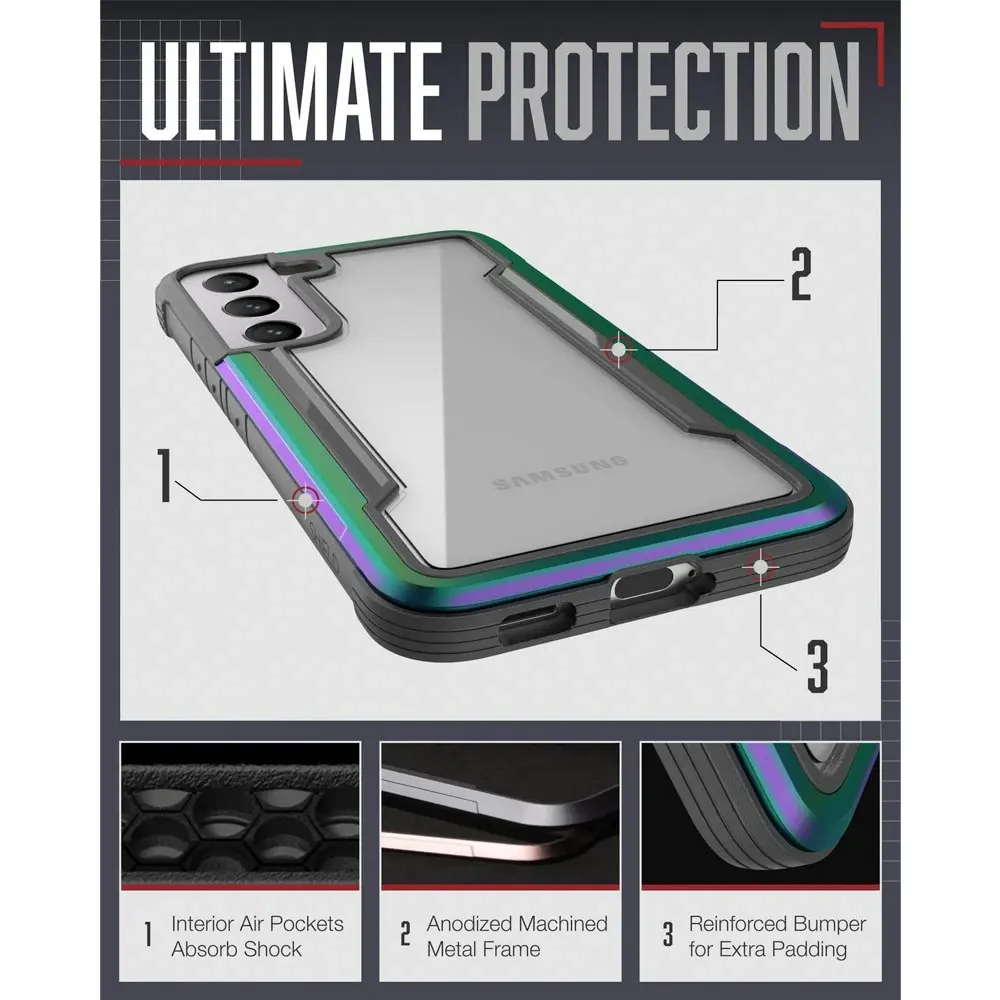 X-Doria Raptic Shield Case Protection Cover For Samsung Galaxy S23 Iridescent