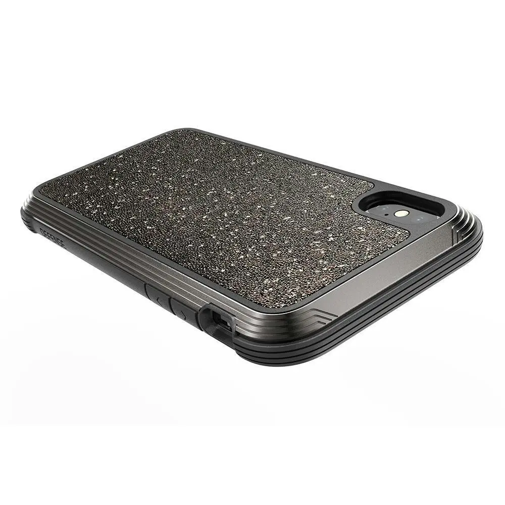 X-Doria Defense Lux Phone Case Cover Protection For iPhone XS Max Dark Glitter