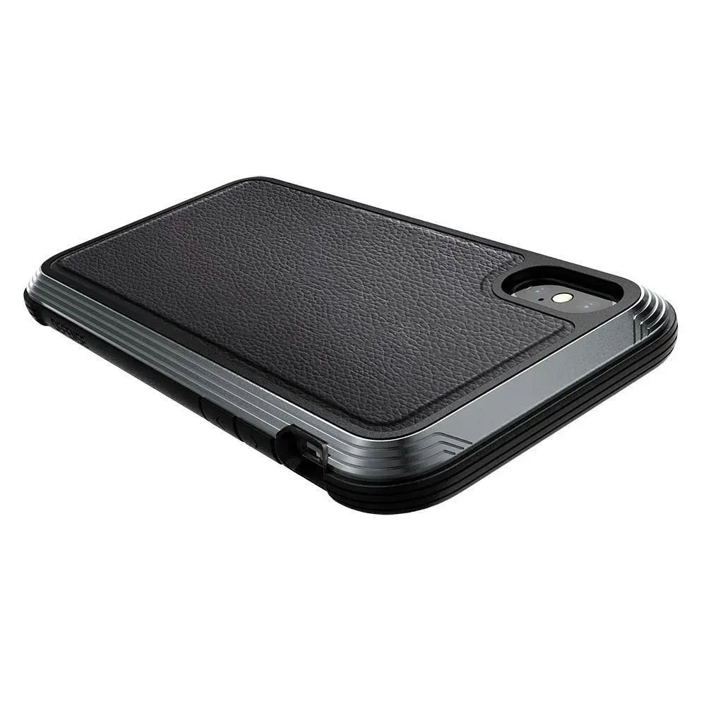 X-Doria Defense Lux DropSd Case Protection Cover For iPhone XS Max Black Leather