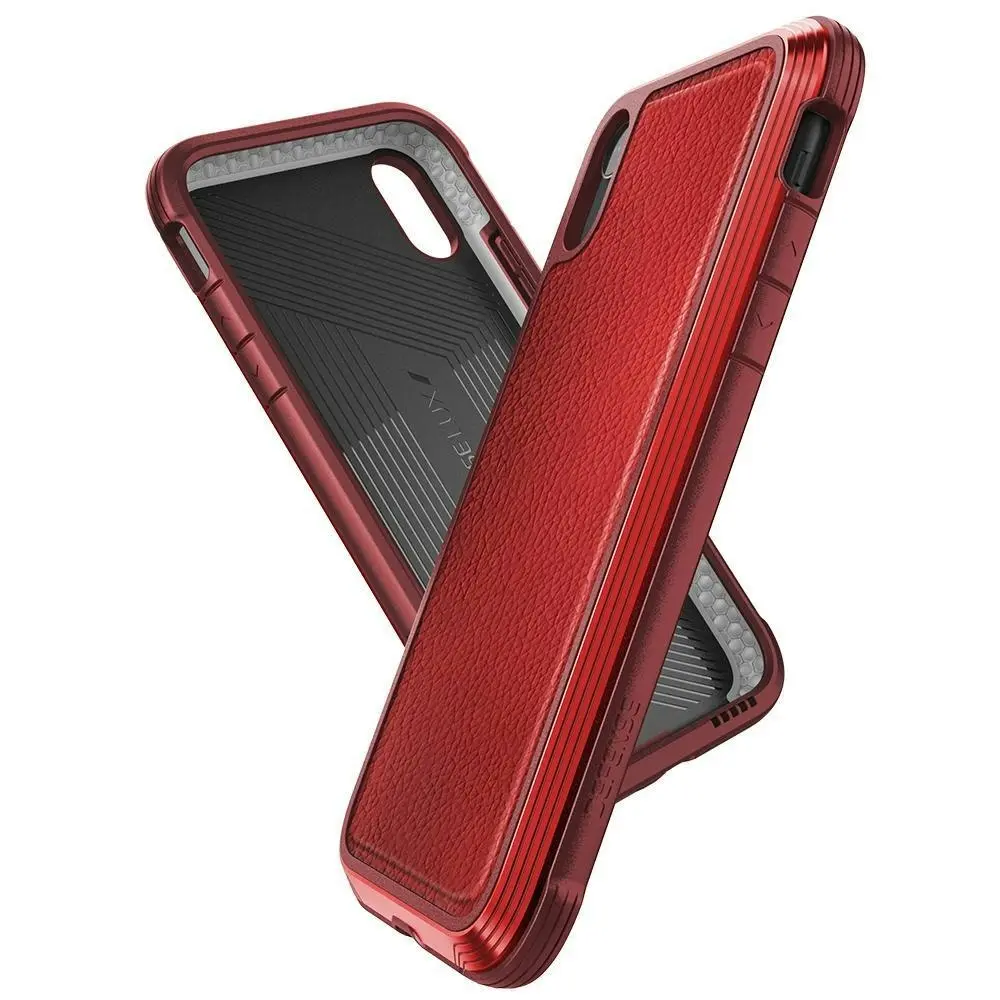 X-Doria Defense Lux DropSd Case Protection Cover For iPhone XR Max Red Leather