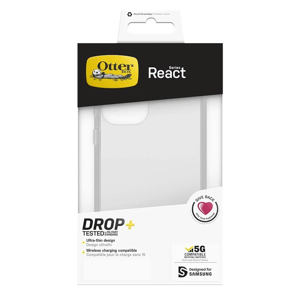 Otterbox React Phone Case Antimicrobial Protect Cover For Samsung A33 5G Clear