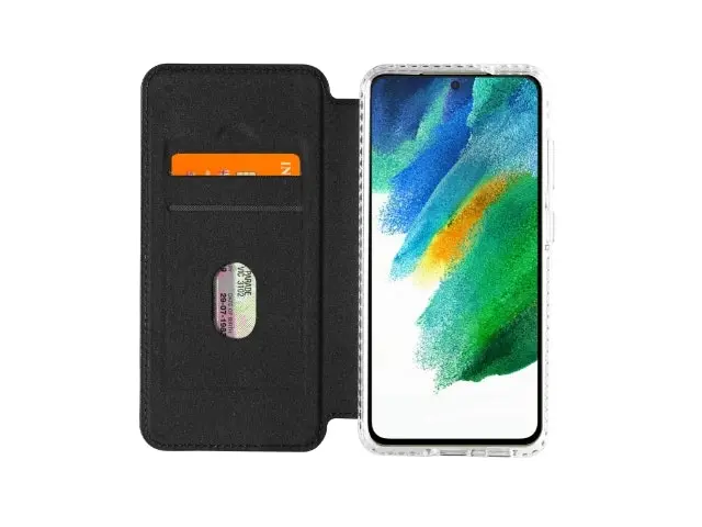 3sixT SlimFolio 1.0 Qi Charging Armour Cover Protection For Samsung S21 FE Black