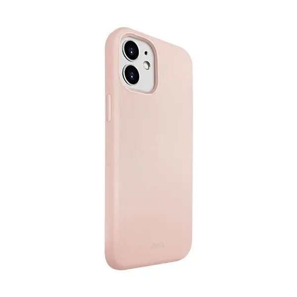 Uniq Lino Hue Silicone Armour Case Protective Cover For iPhone 12 mini Pink