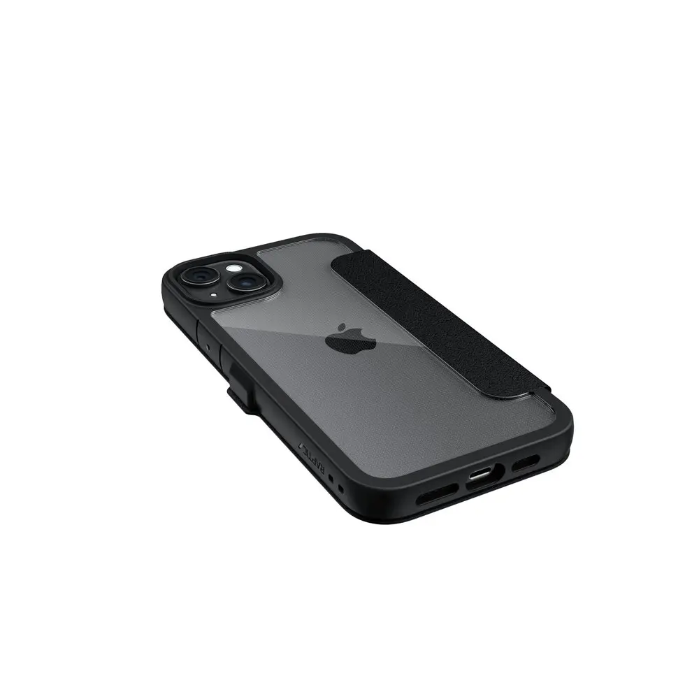 Raptic Urban Folio Case/Wallet Protection Cover For Apple iPhone 15 Plus Black