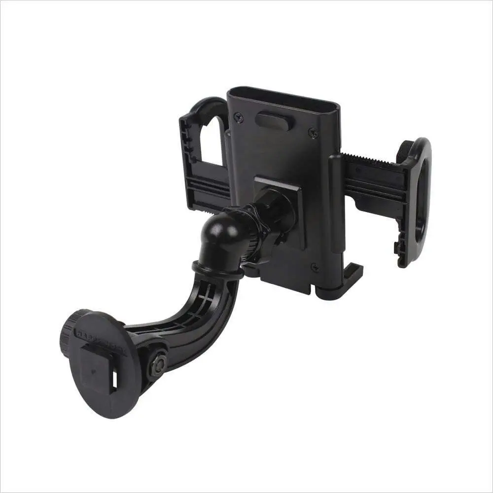 I-Hook Adjustable Universal Car Phone Suction Holder Storage Mount Stand Black