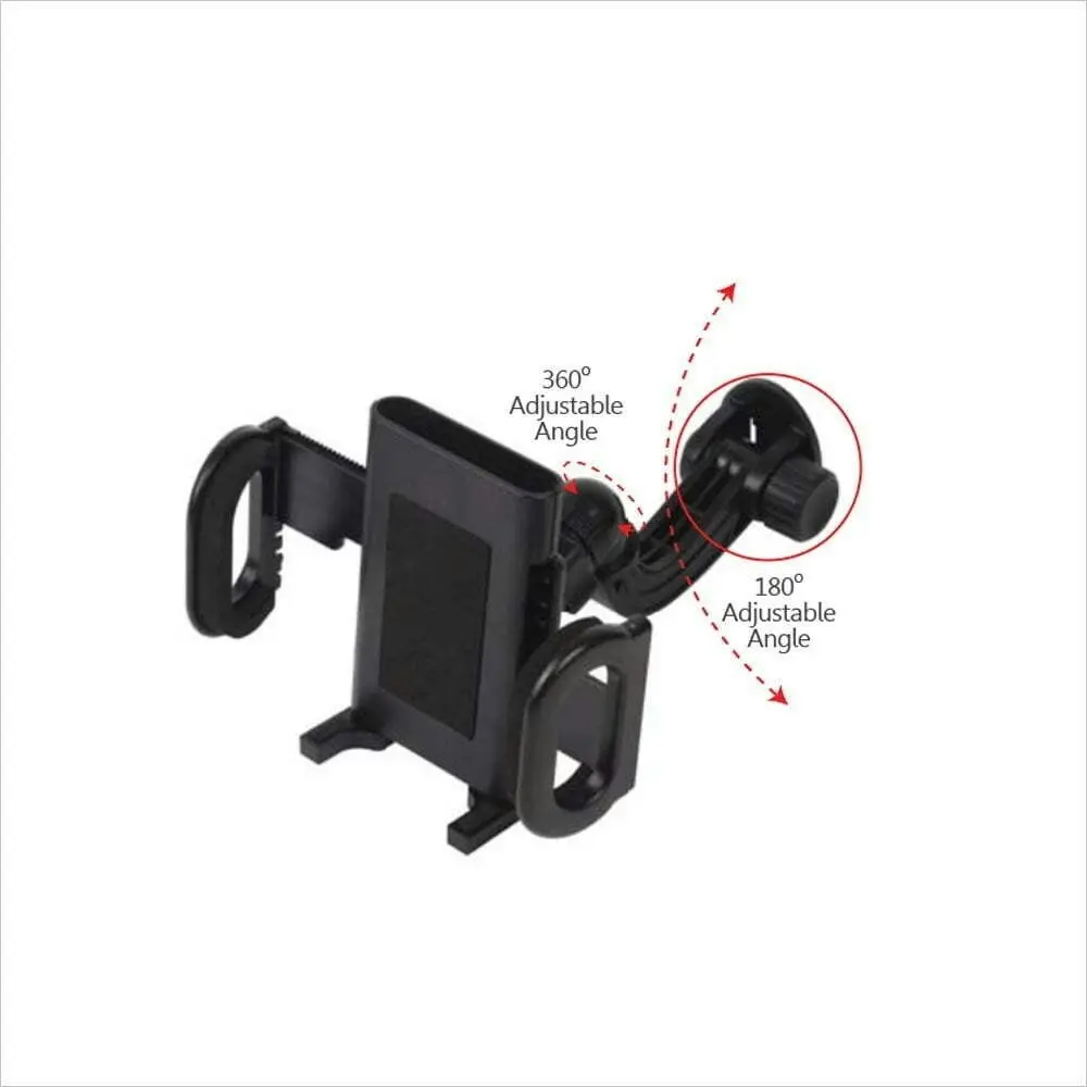 I-Hook Adjustable Universal Car Phone Suction Holder Storage Mount Stand Black