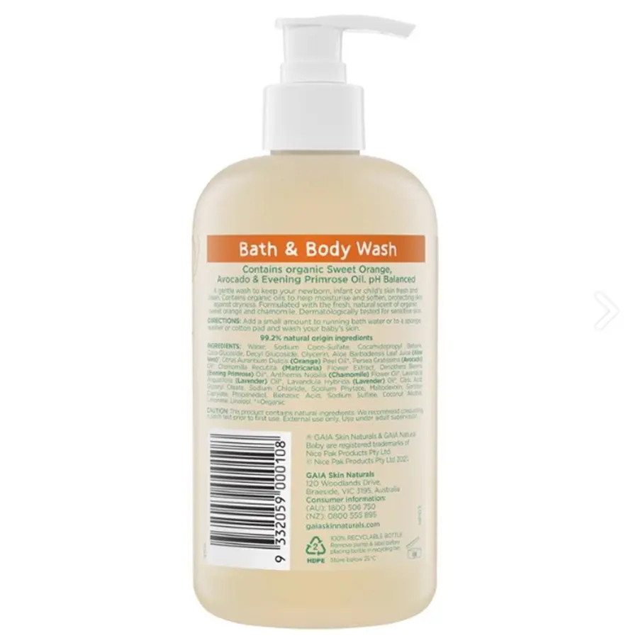 Gaia Skin Naturals GAIA Natural Baby - Bath & Body Wash 500ml