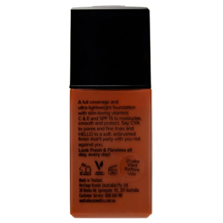 Australis Fresh & Flawless Full Coverage Foundation - Cocoa