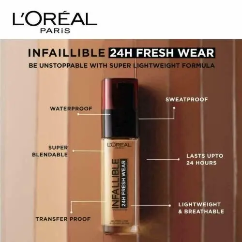 L'Oreal Infallible Liquid Foundation 145 Rose Beige