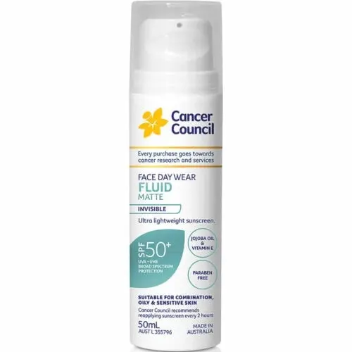 Cancer Council Fluid Matte Invisible Spf50 Plus 50ml