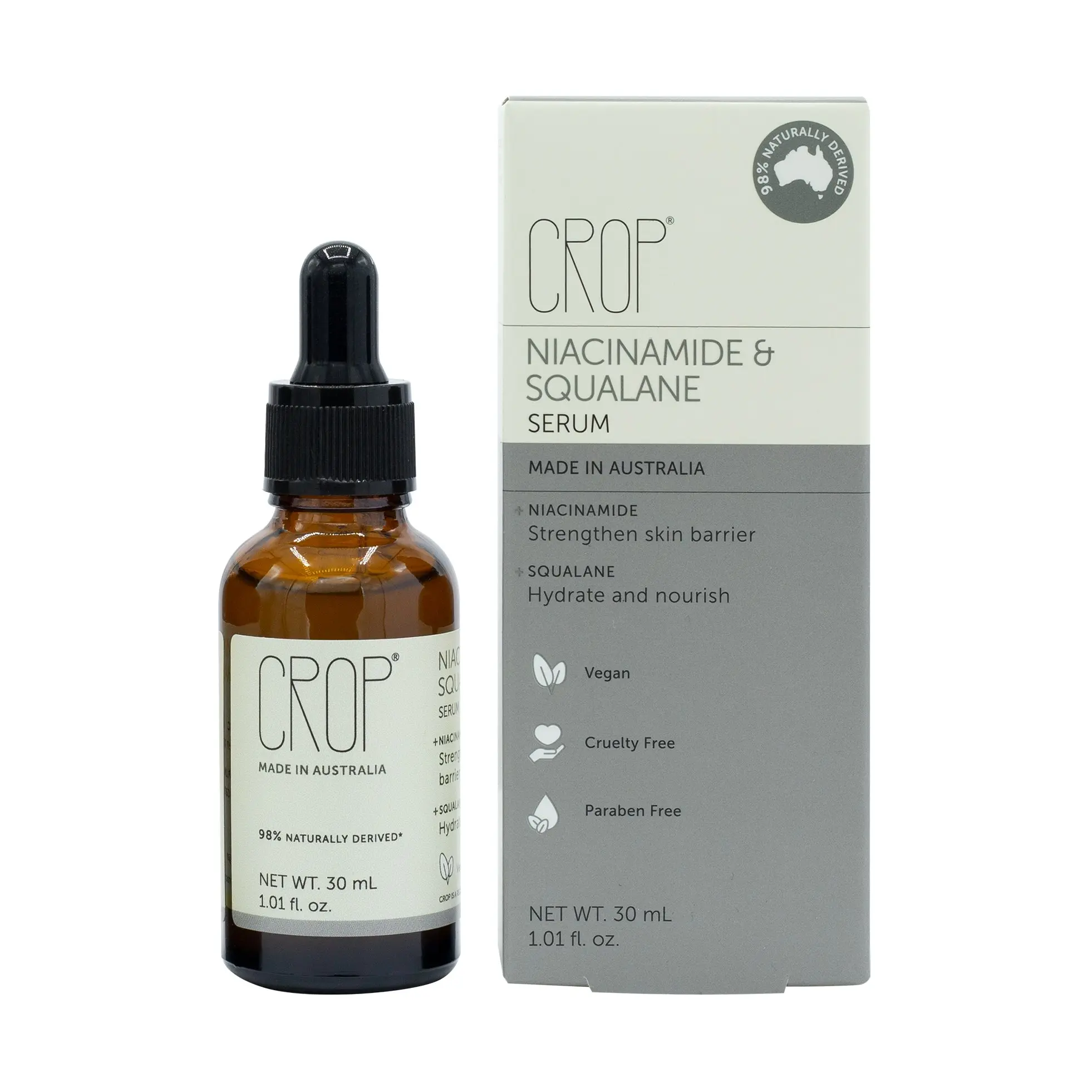 Crop Natural Niacinamide & Squalane Serum 30ml