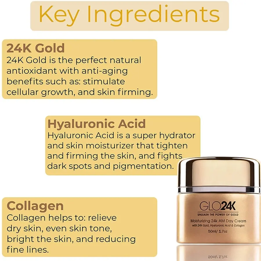 Glo24K Moisturizing 24k Am Day Cream 50ml