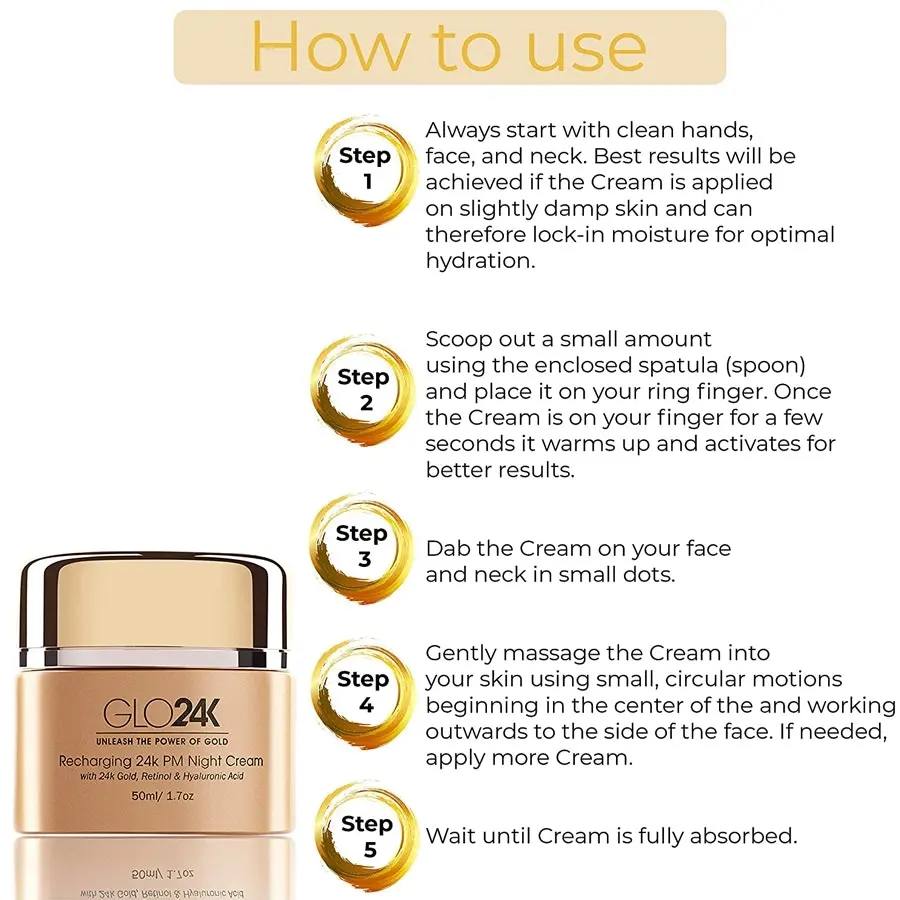 Glo24K Recharging 24k Pm Night Cream 50ml