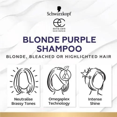 Schwarzkopf Extra Care Blonde Anti-yellow Toning Purple Shampoo 250ml