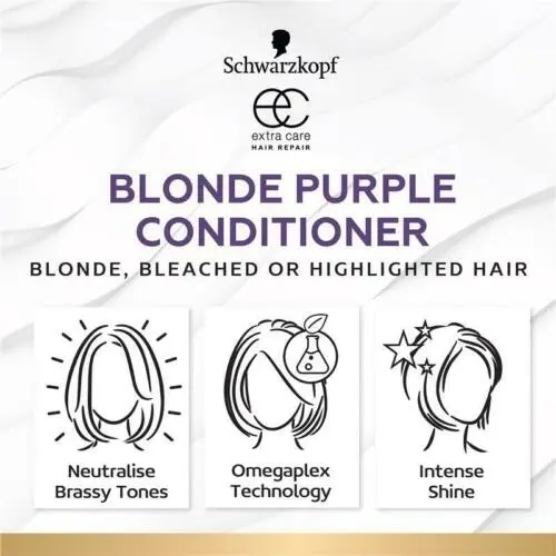 Schwarzkopf Extra Care Blonde Anti-yellow Toning Purple Shampoo 250ml