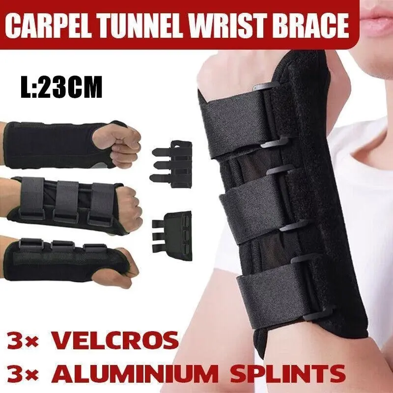 L Size Wrist Splint Brace Protection Support Strap Carpel Tunnel Cts Rsi Pain Relief