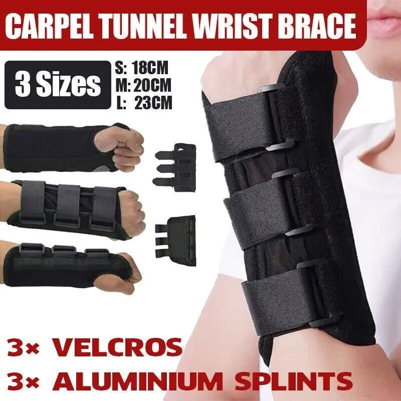 L Size Wrist Splint Brace Protection Support Strap Carpel Tunnel Cts Rsi Pain Relief