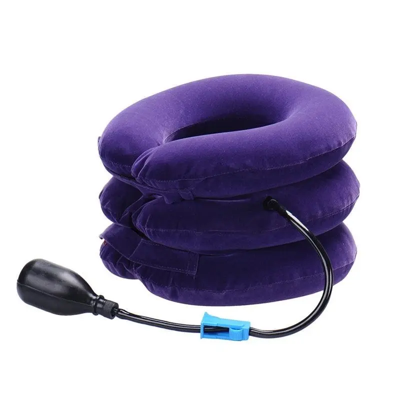 Air Inflatable Neck Pillow Head Cervical Traction Support Stretcher Pain Relief