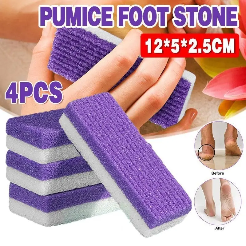 4X Pumice Foot Stone File Exfoliate Rasp Dead Skin Scrub Pedicure Remove Sands