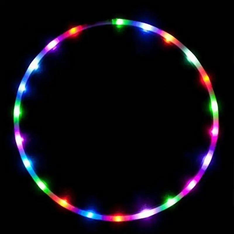 LED Light-Up Exercise Fitness Hoop Dance Lose Weight Colour Changing Detachable