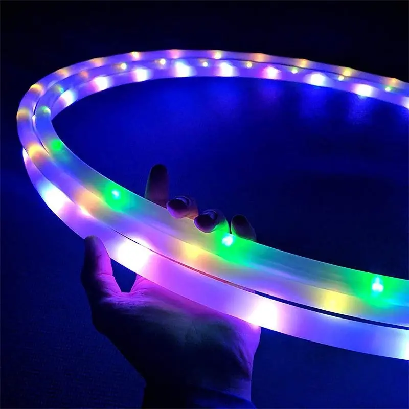 LED Light-Up Exercise Fitness Hoop Dance Lose Weight Colour Changing Detachable