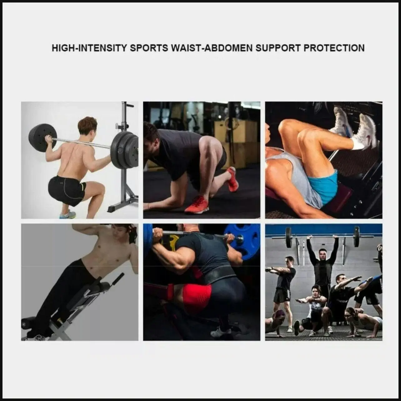 Fitness Weight Lifting Belt Barbell Dumbell Training Back Support Men Women M