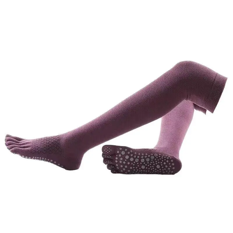 Women Long Massage Pilates Socks Yoga Socks Anti-skid Grip Non Slip Socks Long