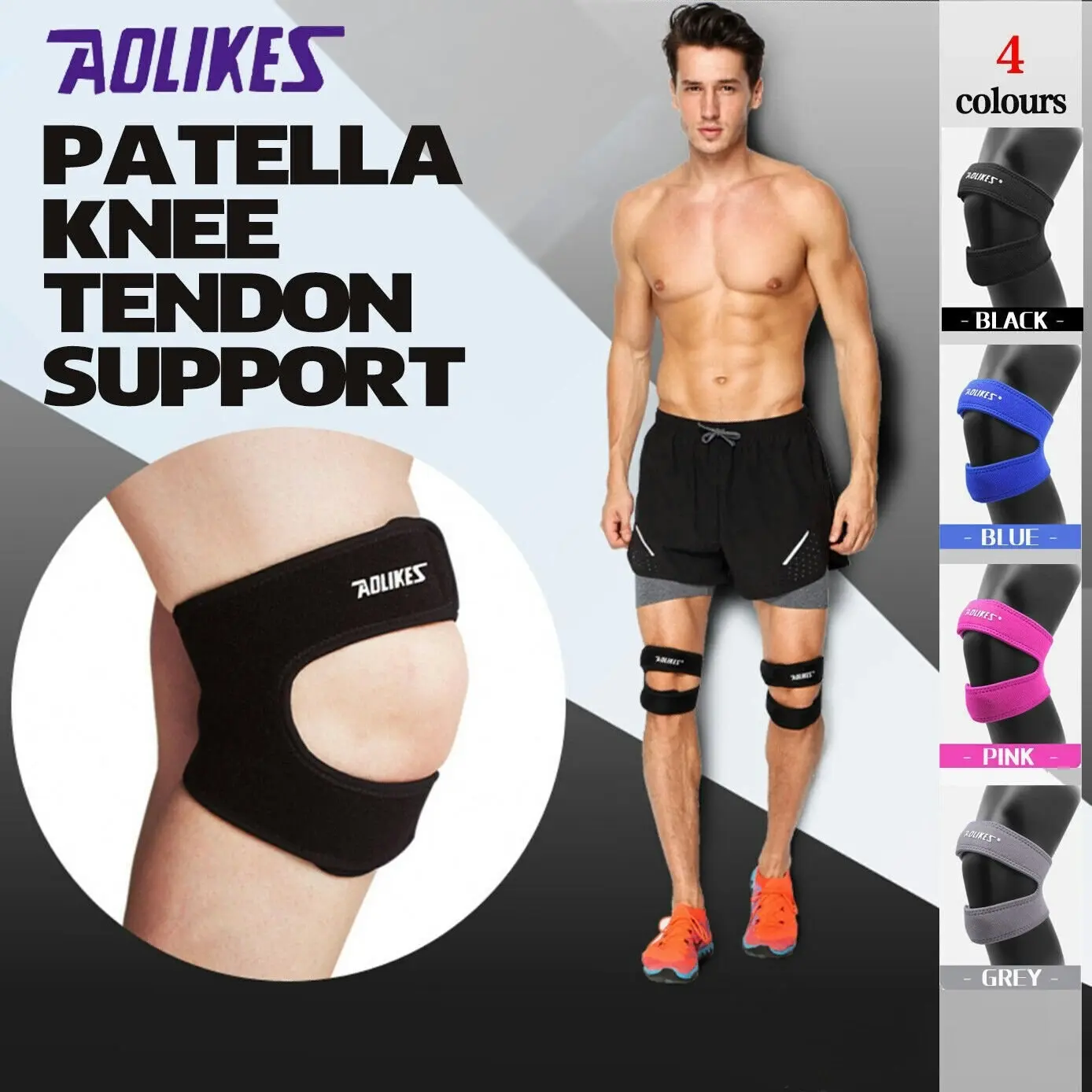 Knee Strap Running Jumper Patella Gel Support Brace Sport Protector Wrap Men