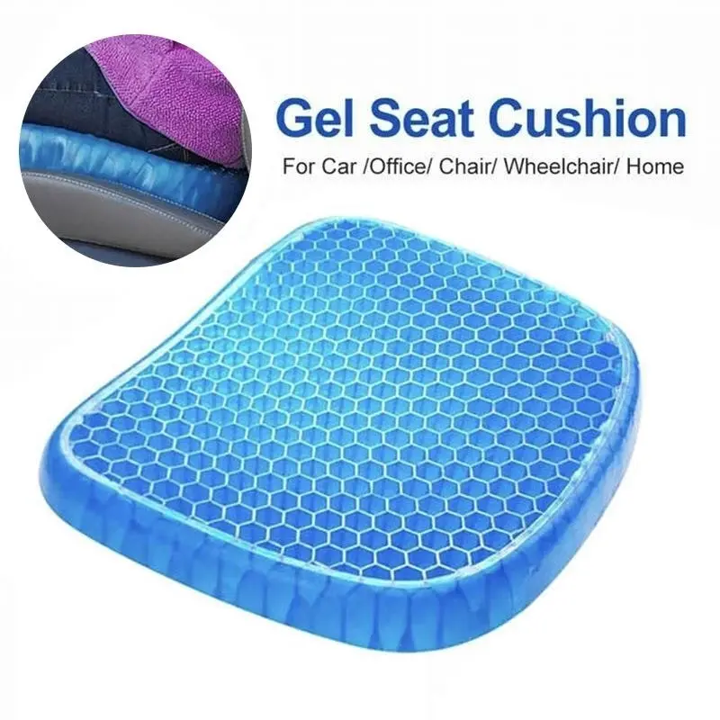 Gel Honeycomb Seat Comfort Cushion Flex Back Support Spine Protector