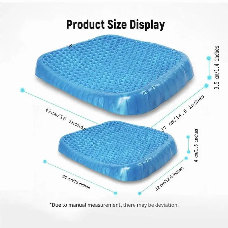 Gel Honeycomb Seat Comfort Cushion Flex Back Support Spine Protector