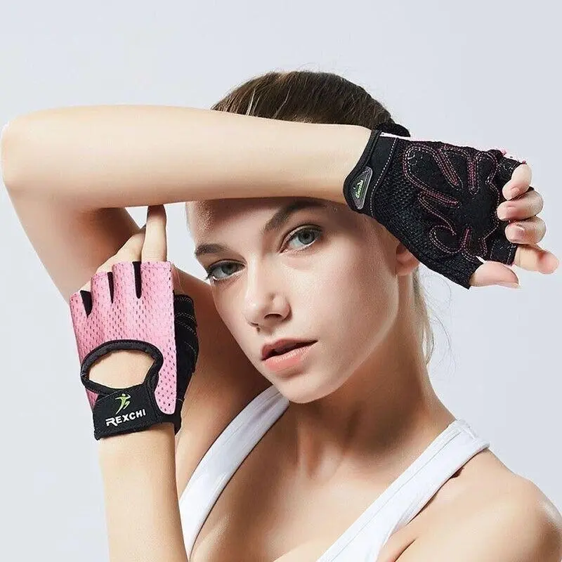 S Size Women Fitness Gym Training Gloves Half Finger Gel Weight Lifting Workout Gloves