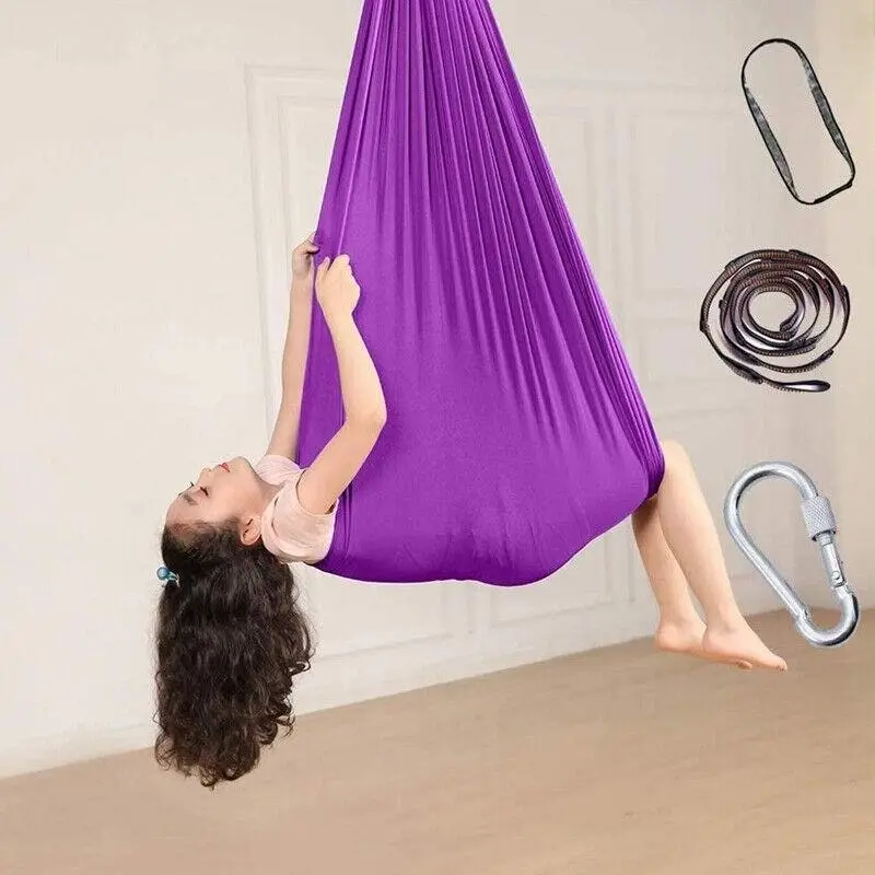 Elastic Swings Hammock Soft Yoga Sensory Cuddle Kids Autism Therapy Seat Swing