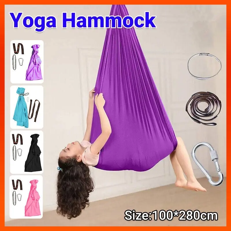 Elastic Swings Hammock Soft Yoga Sensory Cuddle Kids Autism Therapy Seat Swing