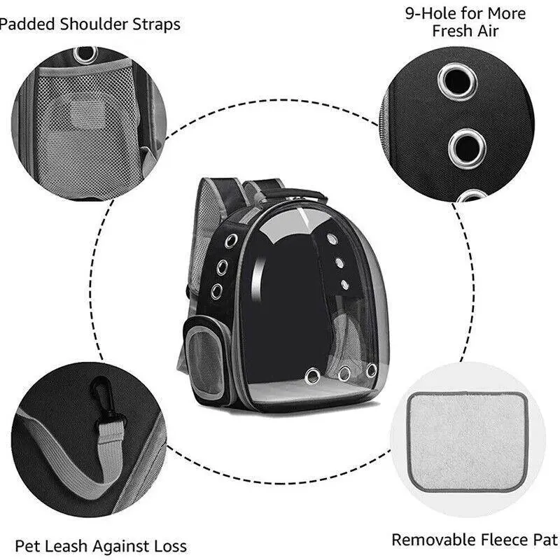 Pet Outdoor Carrier Backpack Cat Dog Puppy Travel Space Capsule Shoulder Bag