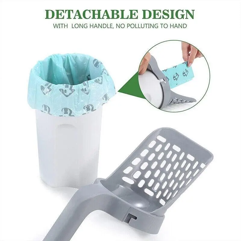 Cat Litter Scoop Integrated Detachable Shovel Holder Poop Pet Sifter Cleaning