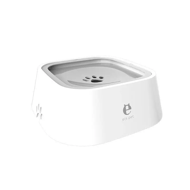 1.5L No-Spill Pet Water Bowl Slow Feeder Dust-Free Non-Skid