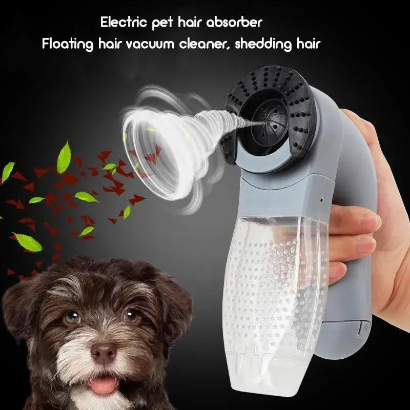 Electric Pet Dog Cat Hair Remover Cleaner Grooming Brush Comb Vacuum Trimmer