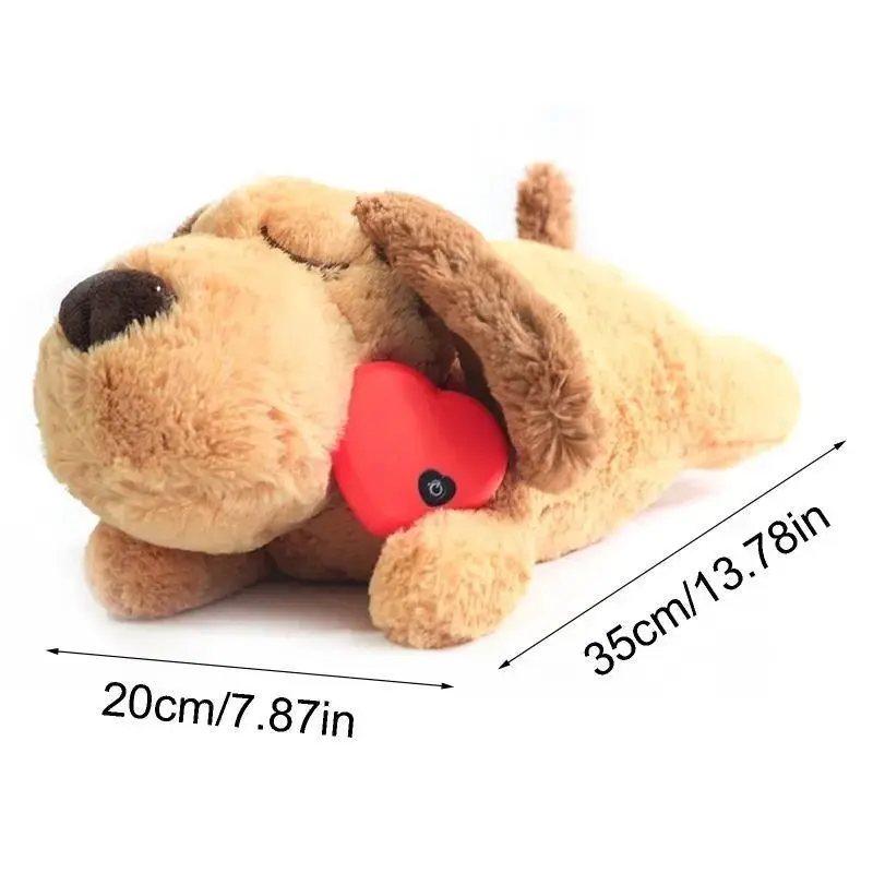 Pet Puppy Cat Soft Plush Toy Heartbeat Sleeping Buddy Dog Behavioral Anxiety Aid