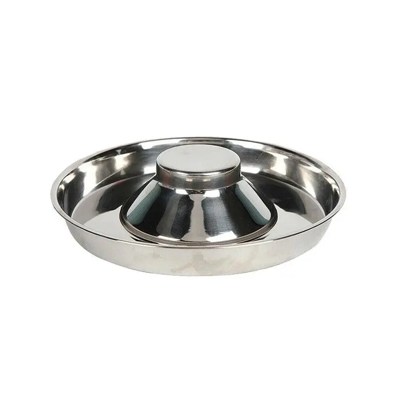 Feeder Bowl Stainless Dish Puppy Dog Pet Cat Litter Food Feeding Weaning Home Au