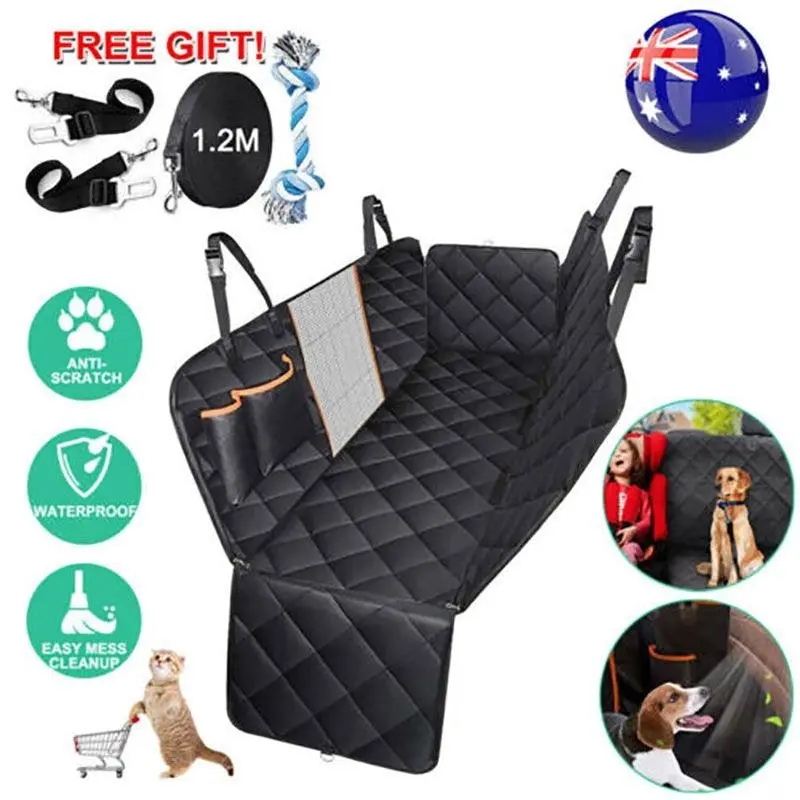 Premium Pet Car Cover Waterproof Cat Dog Back Seat Hammock Nonslip Protector Mat