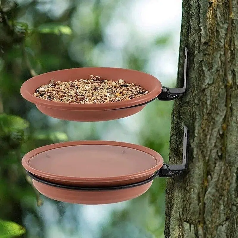 Garden Charm Versatile Hanging Bird Feeder and Bath Tray Plastic Outdoor